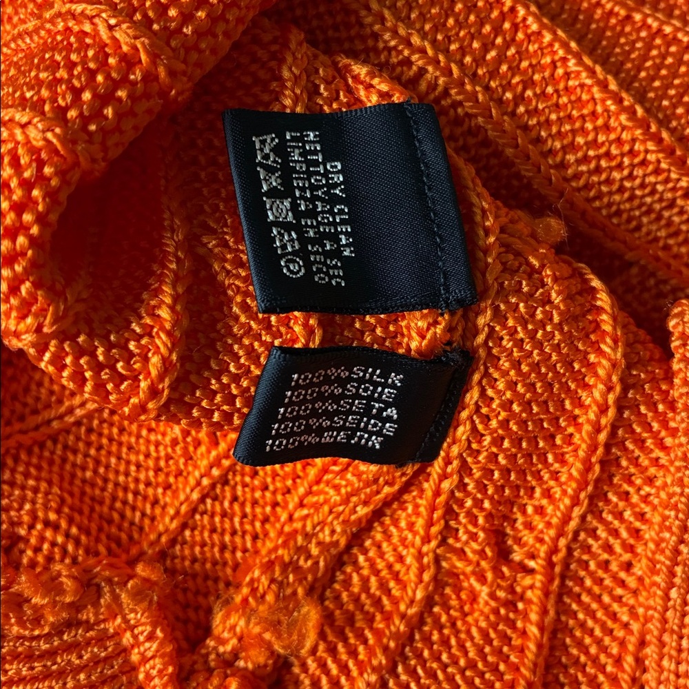 Ralph Lauren Black Label Silk Orange Knit tunic - Picture 10 of 11
